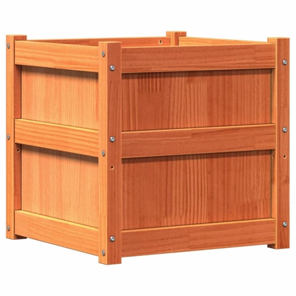 vidaXL Plantekasser 2 stk brun heltre furu
