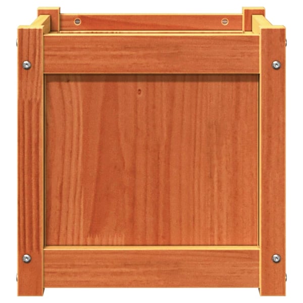 vidaXL Hageplantekasse voksbrun 40x40x40 cm heltre furu