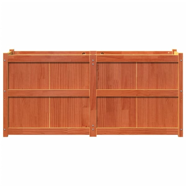 vidaXL Hageplantekasse voksbrun 150x50x70 cm heltre furu