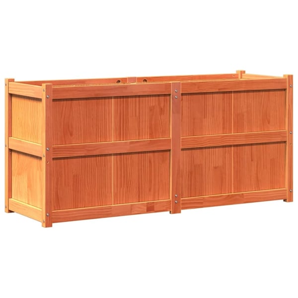 vidaXL Hageplantekasse voksbrun 150x50x70 cm heltre furu