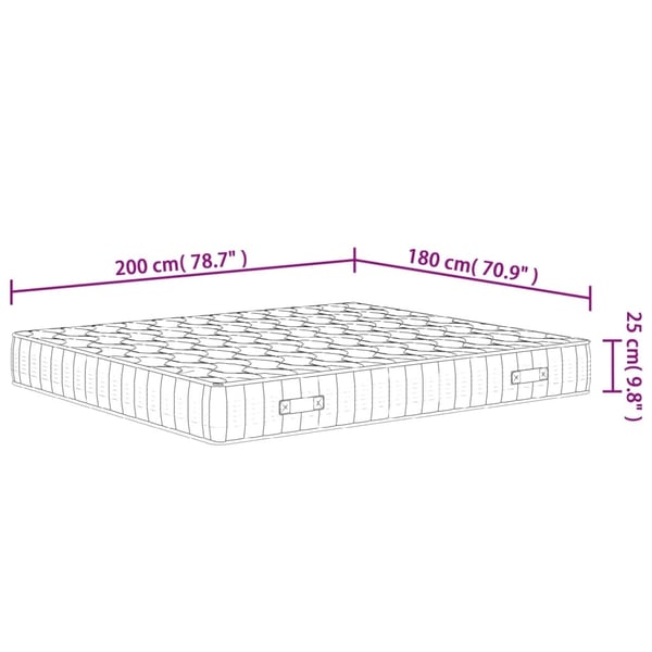 vidaXL Pocketresårmadrass medium fast 180x200 cm