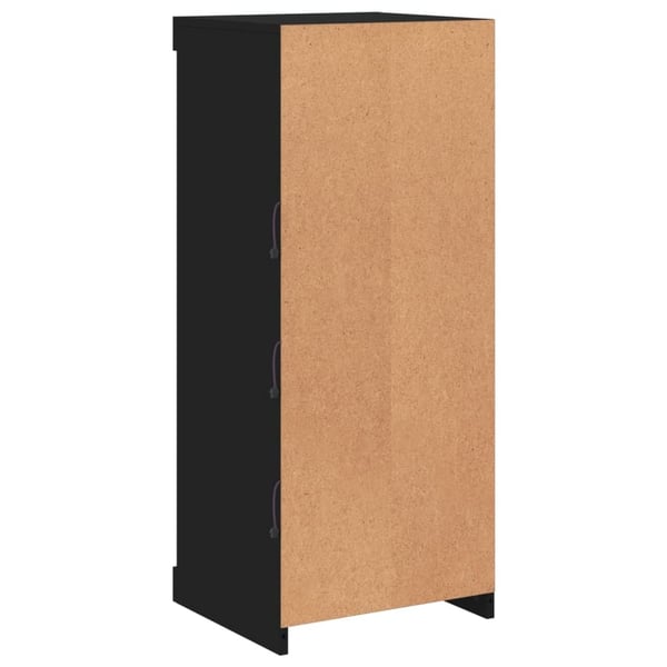 vidaXL skænk med LED-lys 41x37x100 cm sort