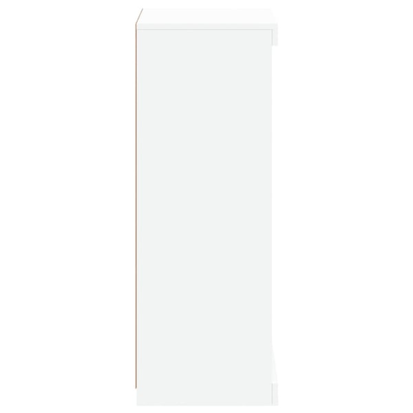 vidaXL Skjenk med LED-lys hvit 41x37x100 cm