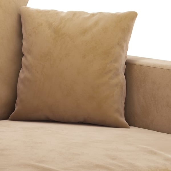 vidaXL sofasæt 2 dele med hynder velour brun