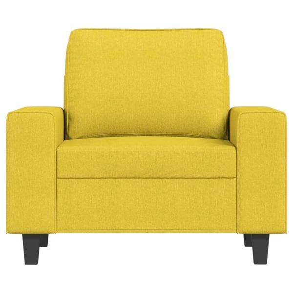 vidaXL sofastol med fodskammel 60 cm stof Lysegul
