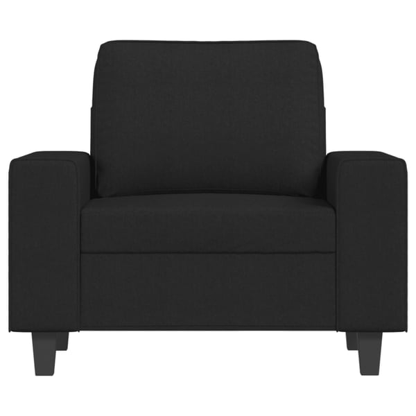 vidaXL lænestol 60 cm stof sort