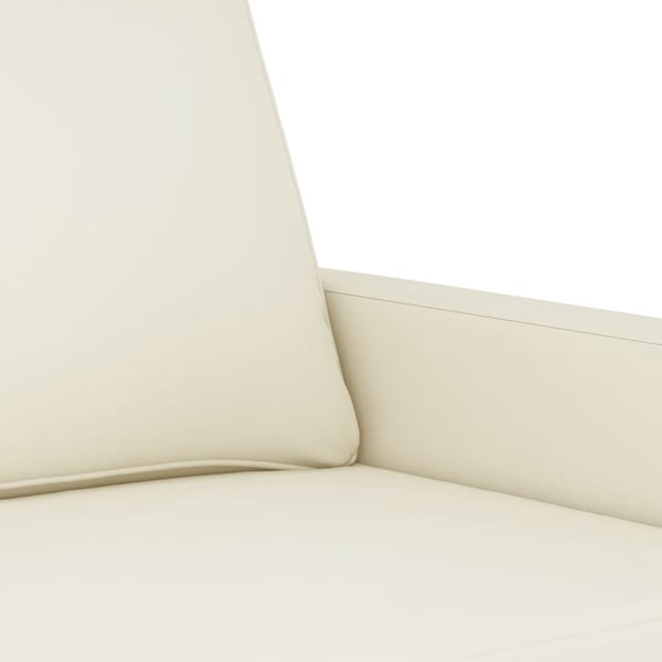 vidaXL Soffa 2-sits gräddvit 140 cm sammet