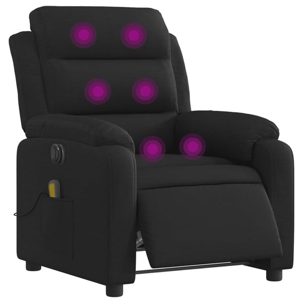 vidaXL eldrevet massagestol stof sort