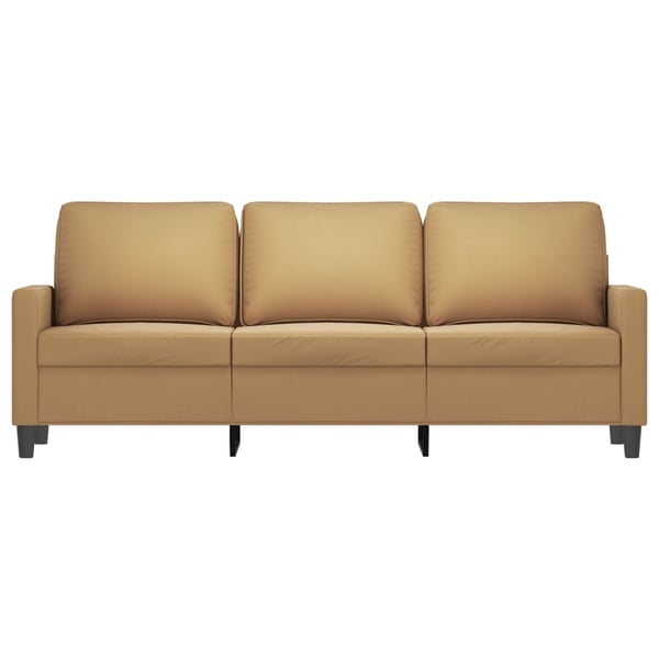 vidaXL 3-sitssoffa brun 180 cm sammet