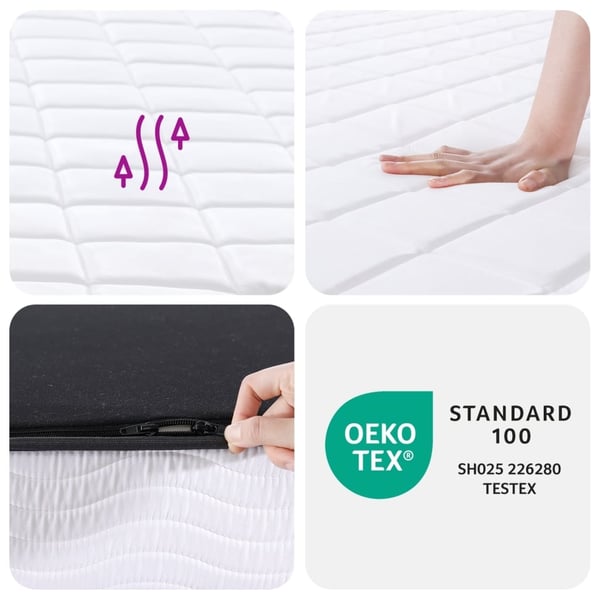 vidaXL skummadras 90x190 cm medium blød