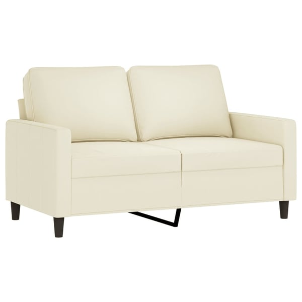 vidaXL sofasæt 2 dele med hynder velour cremefarvet