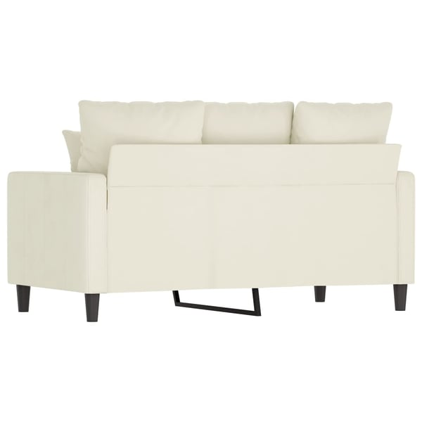 vidaXL 2-sitssoffa gräddvit 120 cm sammet