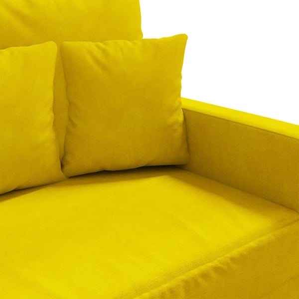 vidaXL 2-sitssoffa gul 120 cm sammet