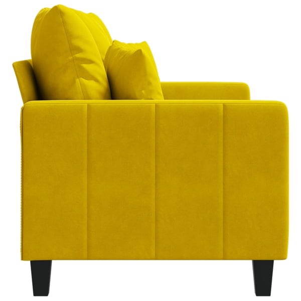 vidaXL 2-sitssoffa gul 120 cm sammet