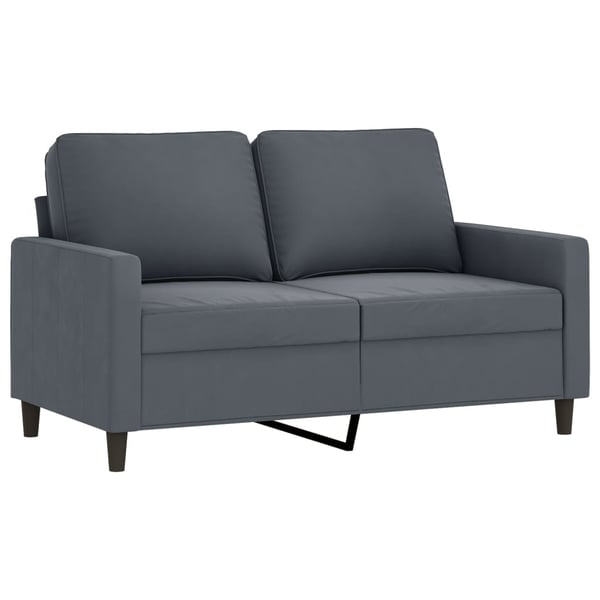 vidaXL sofasæt 2 dele med hynder velour mørkegrå
