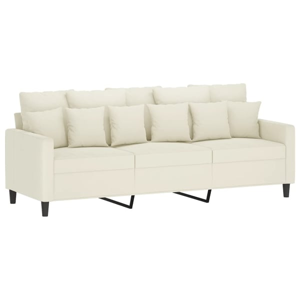 vidaXL sofasæt 2 dele med hynder velour cremefarvet