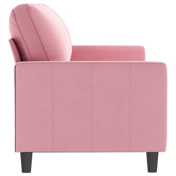 vidaXL 3-sitssoffa rosa 180 cm sammet