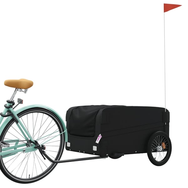 vidaXL cykelanhænger 45 kg jern sort