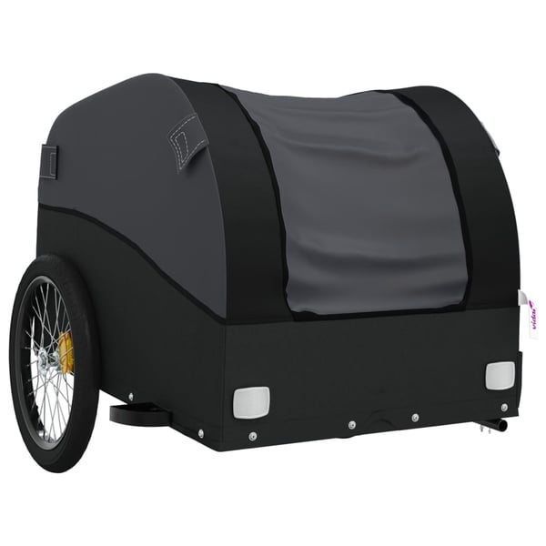 vidaXL cykelanhænger 30 kg jern sort