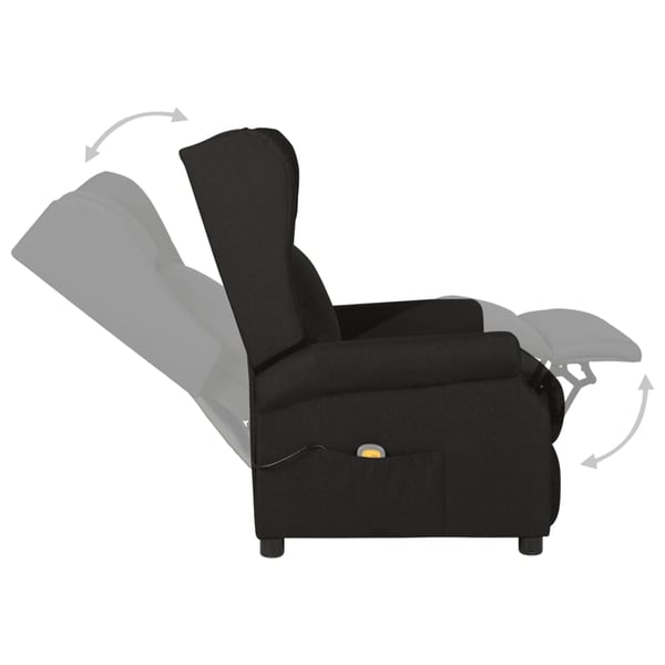 vidaXL massagestol stof sort