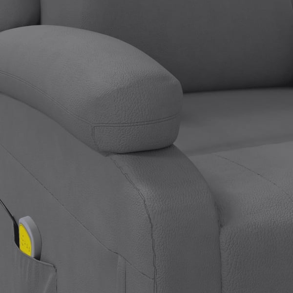 vidaXL Massagefåtölj grå konstläder