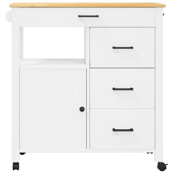 vidaXL Kjøkkenvogn MONZA 84x40x88,5 cm heltre furu