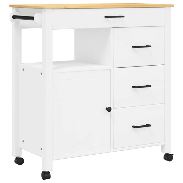 vidaXL Kjøkkenvogn MONZA 84x40x88,5 cm heltre furu