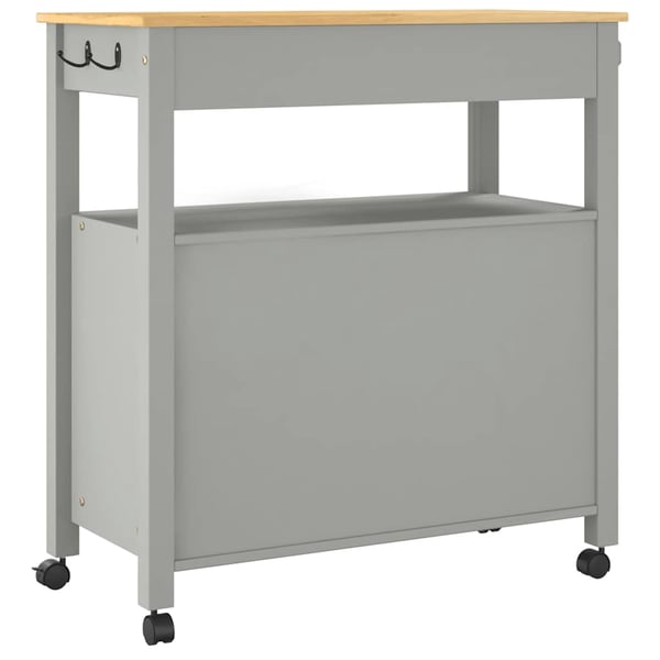 vidaXL Kjøkkenvogn MONZA 84x40x88,5 cm heltre furu