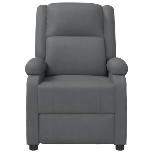 vidaXL Reclinerfåtölj grå konstläder