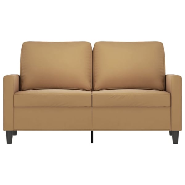 vidaXL 2-sitssoffa brun 120 cm sammet