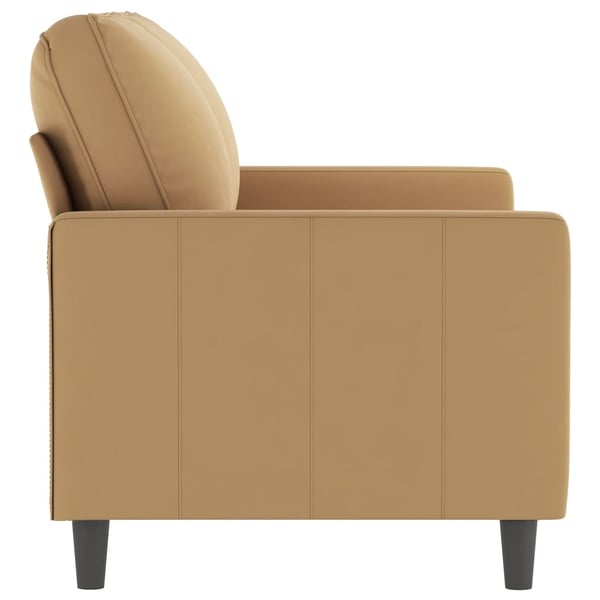 vidaXL 2-sitssoffa brun 120 cm sammet