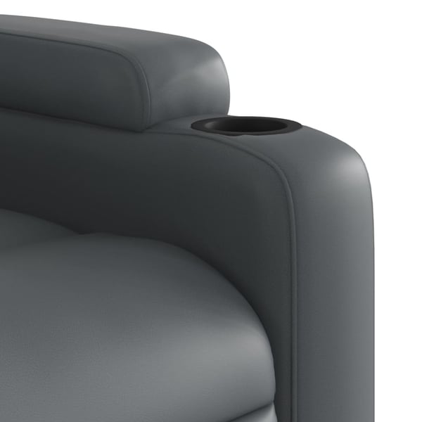 vidaXL Elektrisk reclinerfåtölj grå konstläder