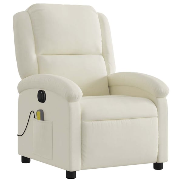 vidaXL massagestol velour cremefarvet