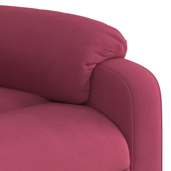 vidaXL lænestol velour vinrød