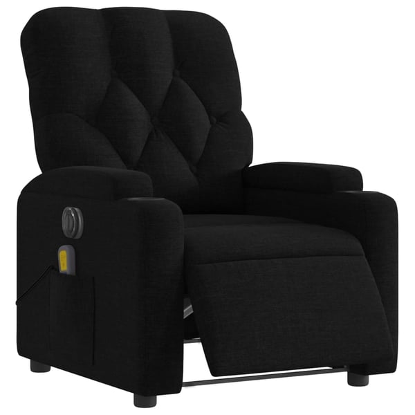 vidaXL eldrevet massagestol stof sort