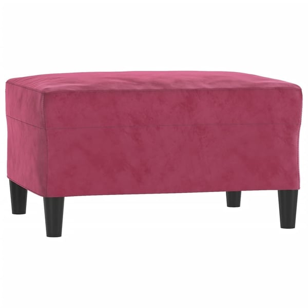 vidaXL sofasæt 2 dele med hynder velour vinrød