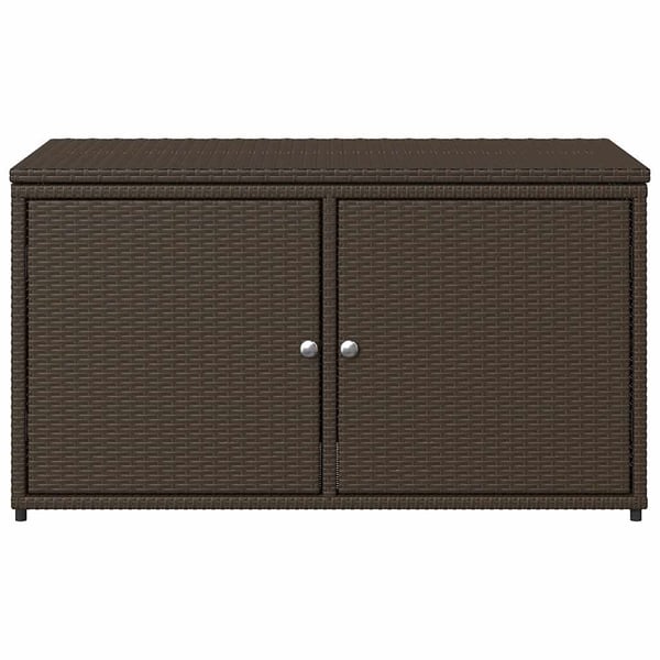 vidaXL opbevaringsskab til haven 110x55x60,5 cm polyrattan brun