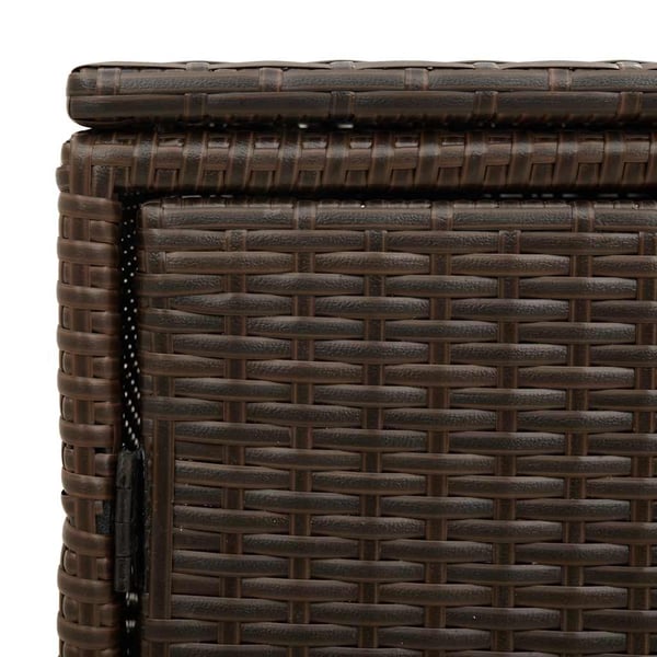 vidaXL opbevaringsskab til haven 110x55x60,5 cm polyrattan brun