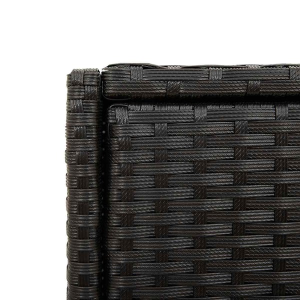 vidaXL opbevaringsskab til haven 105x55x113 cm polyrattan sort