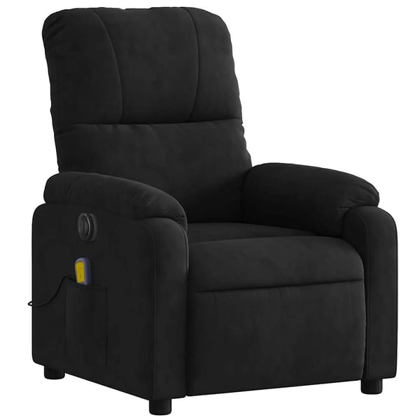 vidaXL massagestol mikrofiberstof sort