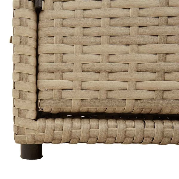 vidaXL opbevaringsskab til haven 110x55x60,5 cm polyrattan beige