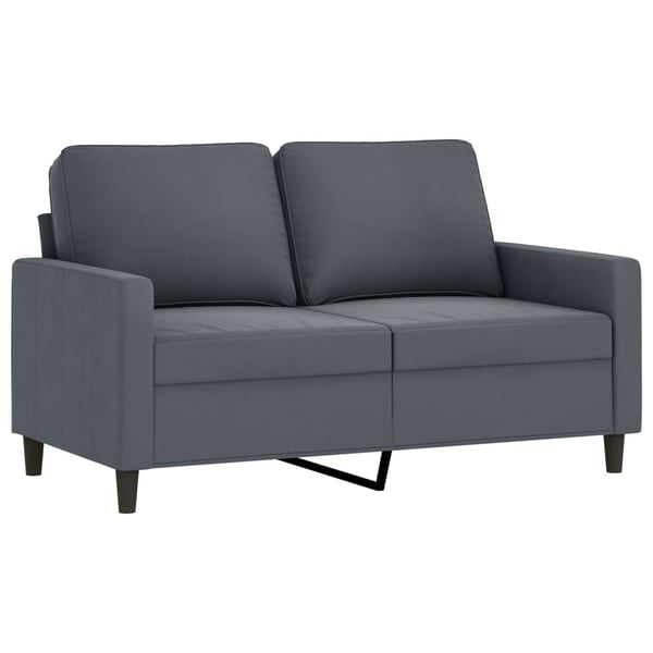 vidaXL 2-sitssoffa mörkgrå 120 cm sammet