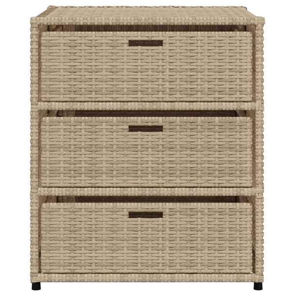 vidaXL Putekasse beige 55x59x69 cm polyrotting