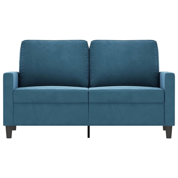 vidaXL 2-sitssoffa blå 120 cm sammet