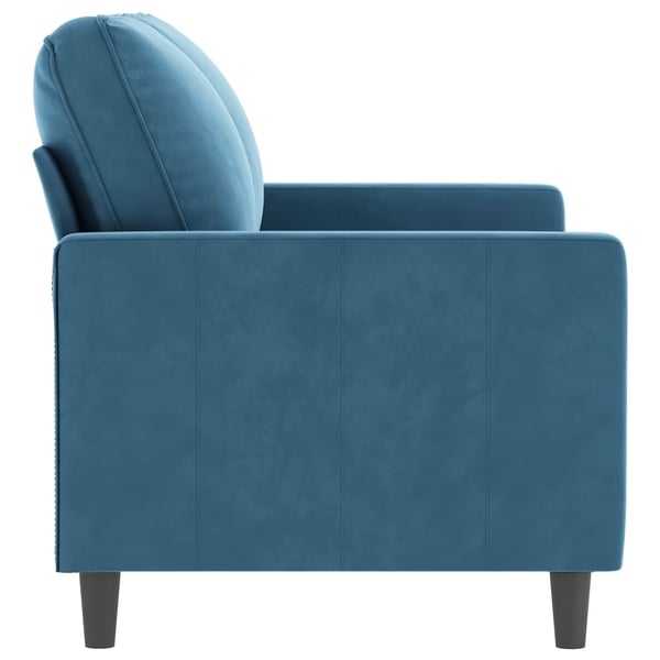 vidaXL 2-sitssoffa blå 120 cm sammet