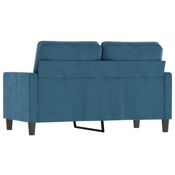 vidaXL 2-sitssoffa blå 120 cm sammet