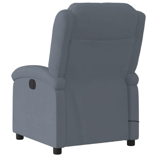 vidaXL massagestol velour mørkegrå