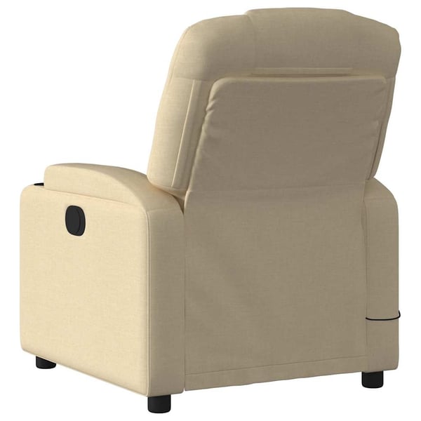 vidaXL eldrevet massagestol stof cremefarvet
