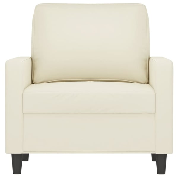 vidaXL lænestol 60 cm velour cremefarvet