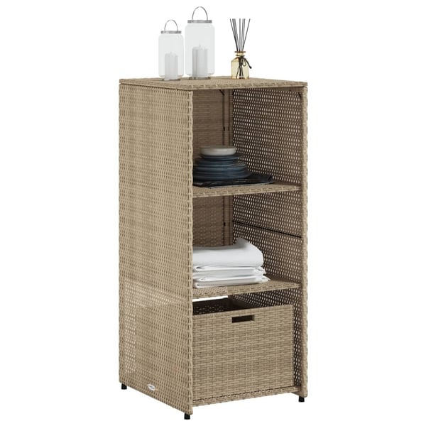 vidaXL Putekasse beige 50x55x115 cm polyrotting